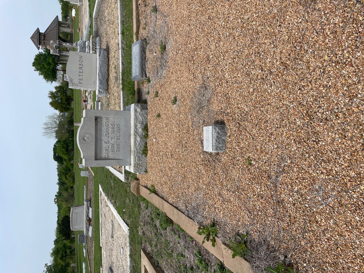 Per Adolph Johnson's grave. Photo 1
