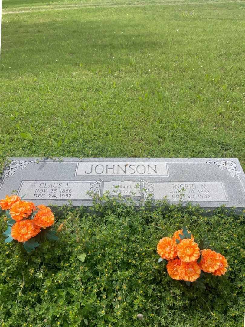 Claus Edward Johnson's grave. Photo 1